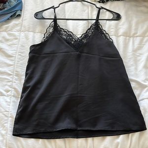 Black, lace shirt. Size S